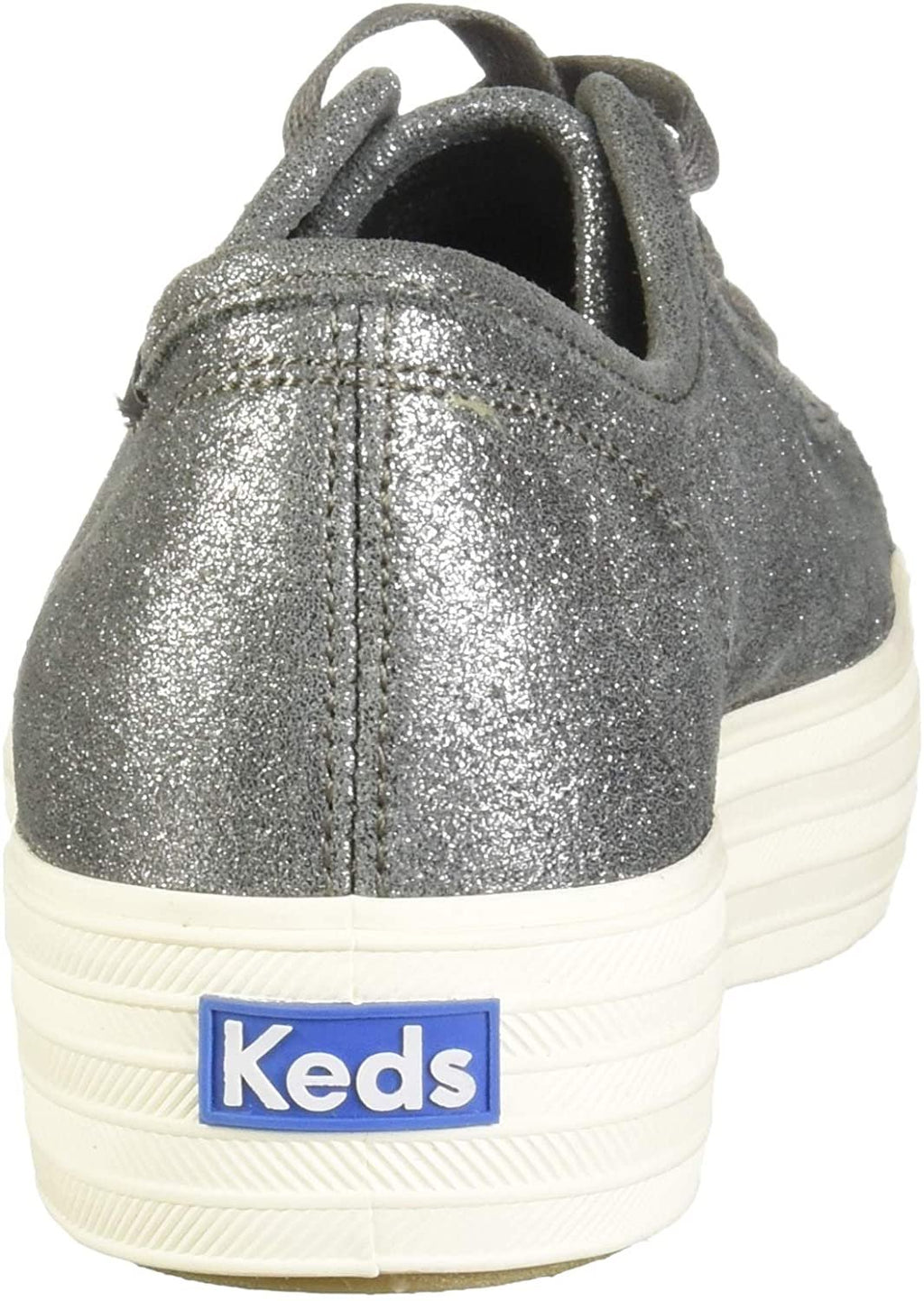 Keds Womens Triple Kick Glitter Suede Sneaker