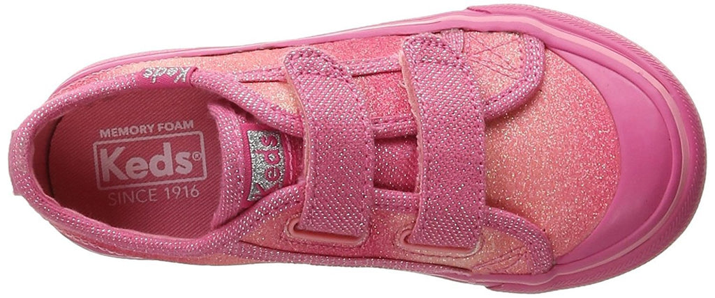 Keds Glittery Hook & Loop Sneaker (Toddler/Little Kid)