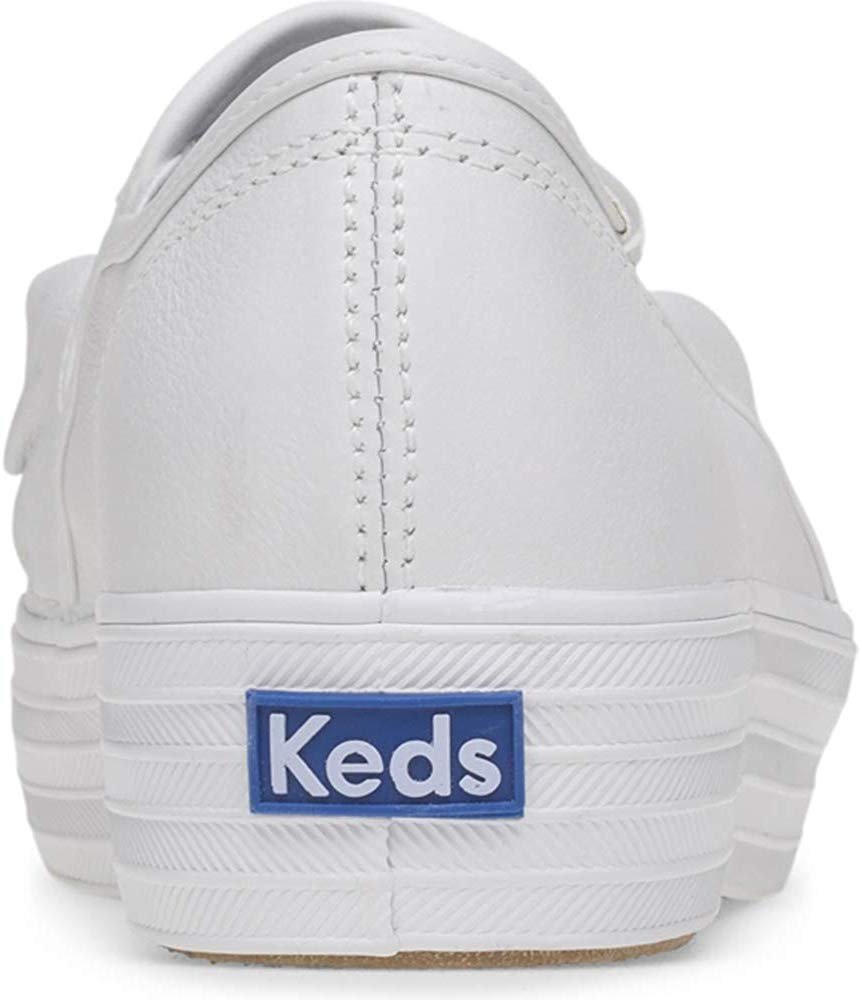 Keds Women's Triple Ruffle Leather Fashion Sneaker