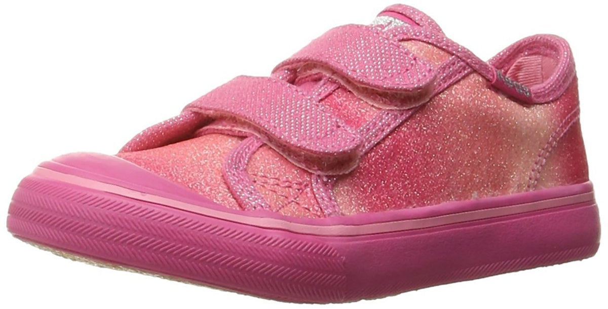 Keds Glittery Hook & Loop Sneaker (Toddler/Little Kid)