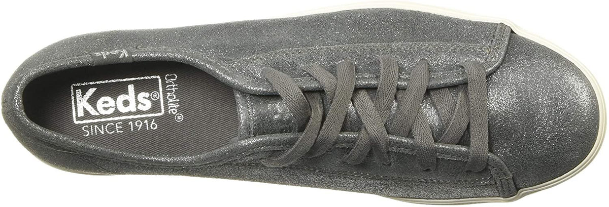 Keds Womens Triple Kick Glitter Suede Sneaker