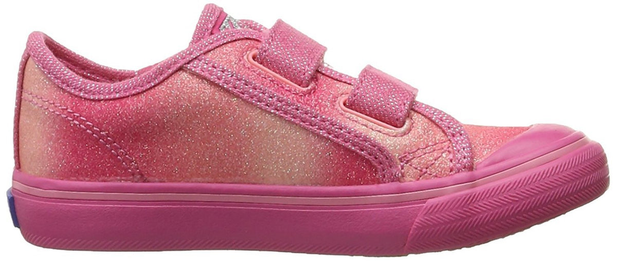 Keds Glittery Hook & Loop Sneaker (Toddler/Little Kid)