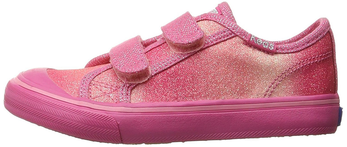 Keds Glittery Hook & Loop Sneaker (Toddler/Little Kid)